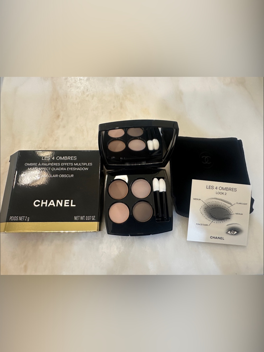 CHANEL Les 4 Ombres Eyeshadow Quartet - Taupe, Brown & Cream Neutrals